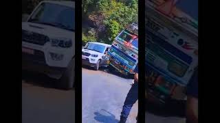 OMG truck and scorpio danger accident 😢 #shorts #shortsnepal #viral #fyp