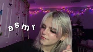 ASMR gum chewing, whisper rambles, tapping