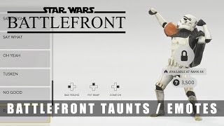 Star Wars: Battlefront - All Taunts / Emotes