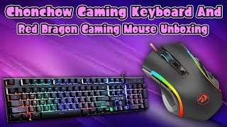 Red Dragon Gaming Mouse & Chonchow Gaming Keyboard Unboxing