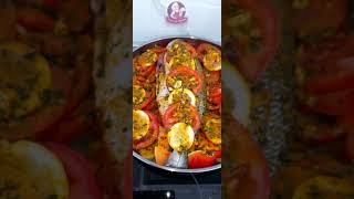 #Pescado con #verduras al #horno