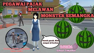 Kita Adu Pegawai Pajak Melawan Monster Semangka - Sakura school simulator