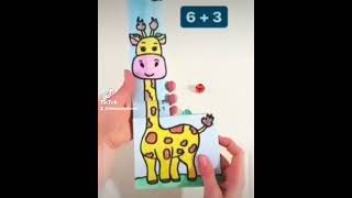 🦒УМНЫЙ ЖИРАФмся решать примерыие математической развивашки#рзвивашки#идея