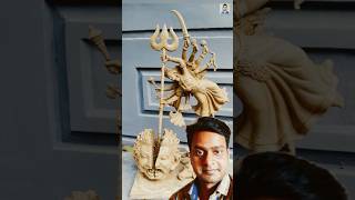 Unique Clay Durga Idol Design | Durga Idol Making Tutorial #Shorts#durgamataidolmaking #art#trending