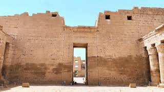 Habu temple of Ramesses III 4K which is located on the West Bank in Luxor,temple dates back to1200BC