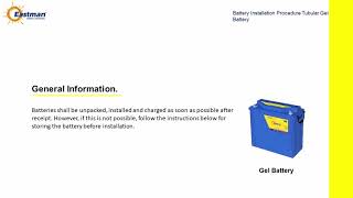 Battery Installation T-Gel English