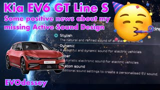 News of a possible fix for my Kia EV6 missing Active Sound Design & a discovery about AVN menus