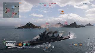 World of Warships Legends. Tier V KGV, Last man standing