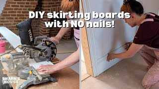 How to DIY fit skirting boards for beginners | Sharn's House