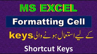 Excel Shortcuts 2020 |Keys use for cell formatting | Top Excel Shortcuts in Urdu & Hindi