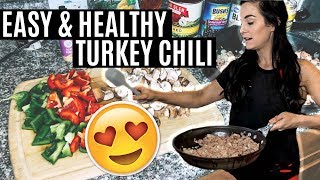 EASIEST Crockpot Turkey Chili