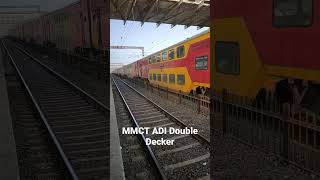 Mumbai Central Ahmedabad Double Decker express @ Udhna #indianrailways #railfans #doubledeckertrain