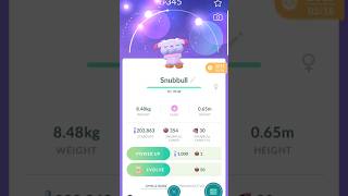 Transferring a shiny Snubbull in Pokemon GO