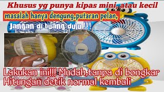 Kipas angin mini putaran pelan, dengung, semua orang jamin bisa mengatasinya.