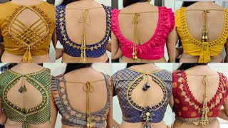 Latest Blouse Back Neck Design || Patch Work Blouse Design || Blouse Design