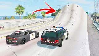 Cars VS Monster Speed Bump - BeamNG drive (4K)