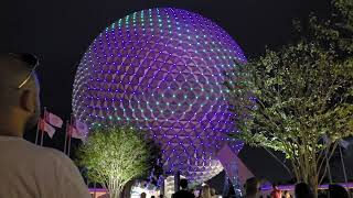 🌐 Spaceship Earth Light Show as Beacon of Magic at EPCOT for Walt Disney World's 50th