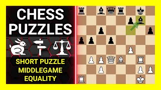 Chess Puzzles to Practice. Themes: Short puzzle, Middlegame, Equality. Learn Chess