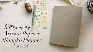 Setting-up My Artisan Paperie Blangko Planner For 2024