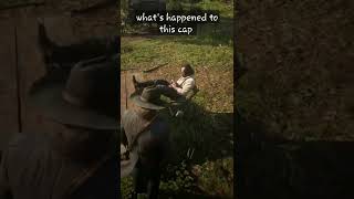 what's happening to the cap 😂 #rdr2 #games