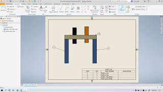 Autodesk Inventor 2021 How to Create a Parts List in Drawing