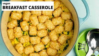 Vegan Breakfast Casserole with Tater Tots!