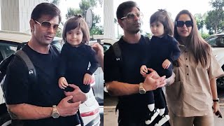 Bipasha Basu & Karan Singh Grover With Daughter Fly to Abu Dhabi for IIFA 2024