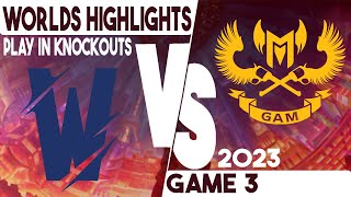 TW vs GAM Highlights Game 3 | Worlds 2023 | Team Whales vs GAM Esports