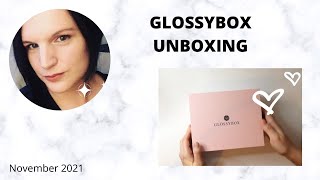 GLOSSYBOX UNBOXING- NOVEMBER 2021 BEAUTY DESIRES EDIT.