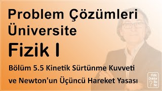 Üniversite Fizik I - Bölüm 5.5 Kinetik Sürtünme Kuvveti ve Newton'un Üçüncü Hareket Yasası