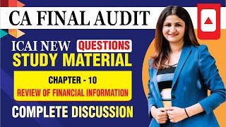 CA FINAL AUDIT STUDY MATERIAL QUES || CH 10 || CA FINAL AUDIT || MAY 2024 EXAMS || NEW SYLLABUS ||