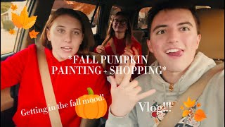 *GETTING IN THE FALL MOOD*!!! Fall shopping, eating, and pumpkin painting‼️🍂🍁