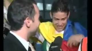 Periodista Argentino le dice a James Rodriguez Usted es la verga!