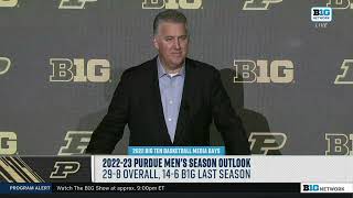 Purdue Head Coach Matt Painter at Big Ten Media Day (Oct. 11, 2022)