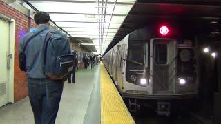 MTA Subways - Alstom R160A-2 #8663 on the (N) at 49th Street (2016 Video)