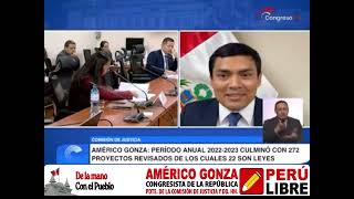 Américo Gonza: Comisión justicia cierre de periodo 2022-2023