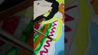 Madhubani painting for beginners🖌||Acrylic painting||#shorts#viral#transition#painting#art