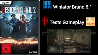 Winlator Bruno 6.1 Gameplay Resident Evil 2 tests Red Magic 6 Pro sd888