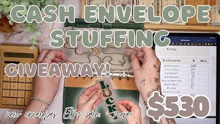 $530 Cash Envelope Stuffing | GIVEAWAY!! | New Envelopes, & New Listings | 24 Year Old Budgets