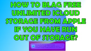 ✅ How To Blag Unlimited FREE iCloud Space From Apple! ✅