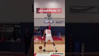 Jordan Poole shooting his first shots as a Washington Wizard