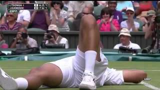 Wimbledon 2011 - Djokovic vs Tsonga (SemiFinal) - Amazing Point