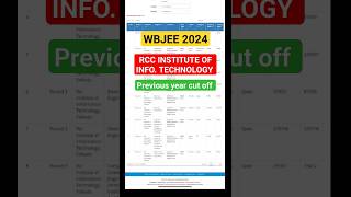 RCCIT College Kolkata cutoff #wbjee2024 #wbjeecounselling #wbjee