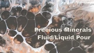 How to acrylic fluid/ liquid pour a mineral River with tons of cells