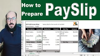 How to prepare Salary Slip in MS Excel/ XL Maza