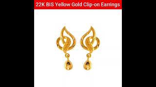 P.C. Chandra Jewellers Metal 22k (916) Yellow Gold Clip-on Earrings for Women #shorts #nsoni