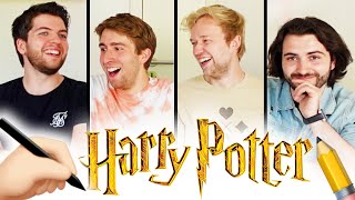 ECHTE Magiern🪄 zeichnen HARRY POTTER auswendig!✏️ ft. Alexander Straub, Sos und Marc Weide