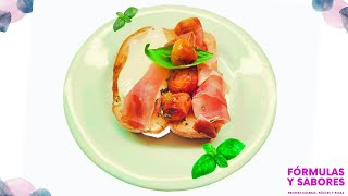 Bruschetta. Antipasti Receta fácil de Aperitivo con Tomate y Jamón #bruschetta #antipasto italiano