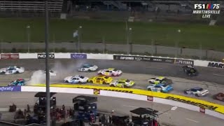 SAM MAYER RIELY HERBST CRASH - 2023 CALL811.COM BEFORE YOU DIG 250. NASCAR XFINITY SERIES