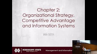 BIS 3233 - Chapter 2: Organizational Strategy, Competitive Advantage and Information Systems